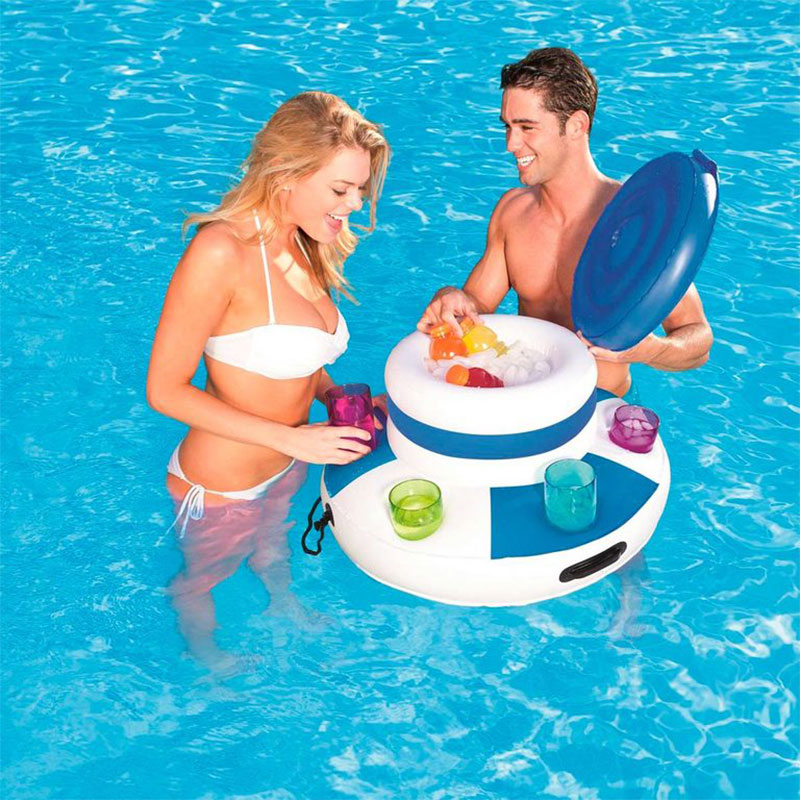 Felfújható jégvödör medence úszók felnőttek műanyag jégkockák italhűtő tartó úszó tartozékok medence játékok boia piscina