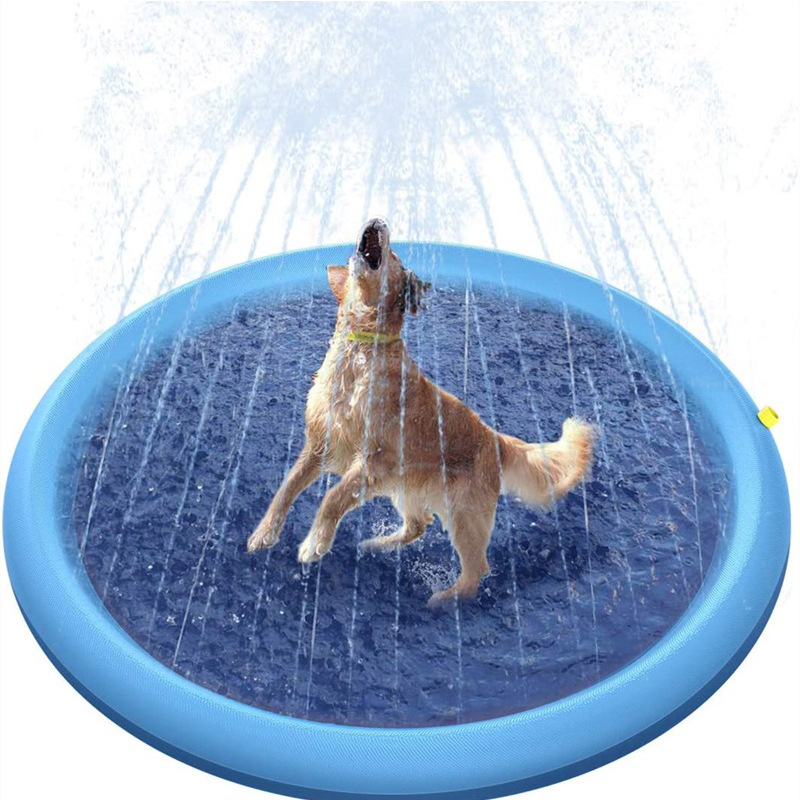Felfújható 170 cm -es kutya splash sprinkler pad kültéri